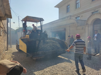 Siyəzən şəhərində yolların asfaltlaşdırılması işləri davam etdirilir