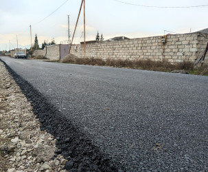 Şamil Baxşiyev və Nicat Xələfov küçələrinə asfalt örtüyü verilərək təmir edilmişdir