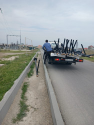 Qızılburun küçəsinin işıqlandırılması üçün yeni dirəklər quraşdırılır