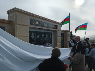 Eynibulaq kəndindən olan şəhidlərin əziz xatirəsinə inşa edilmiş bulağın açılış mərasimi keçirilmişdir