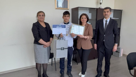 Yunan-Roma və sərbəst güləş üzrə U15 ölkə birinciliyinin qalibləri Yılmaz Səmədov və Tunar Sazmani ilə görüş keçirilmişdir