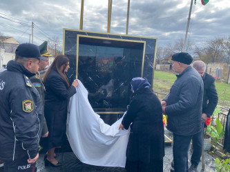 Birinci Qarabağ müharibəsi şəhidi Şirinov Mədət Fərhad oğlunun əziz xatirəsinə inşa edilmiş bulağın açılış mərasimi keçirilmişdir