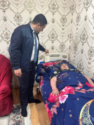 8 Mart - Beynəlxalq qadınlar günü münasibətilə təşkil olunmuş tədbirə səhhəti ilə bağlı gələ bilməyən şəhid ailələri yaşadıqları ünvanda ziyarət olunmuşlar