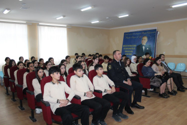 Siyəzən şəhər 5 saylı tam orta ümumtəhsil məktəbinin müəllim və şağird kollektivinin iştirakı ilə maarifləndirici tədbir keçirilmişdir