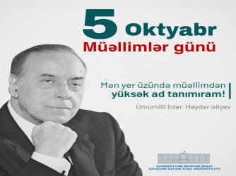 “5 oktyabr – Beynəlxalq Müəllimlər günü” münasibəti ilə təbrik