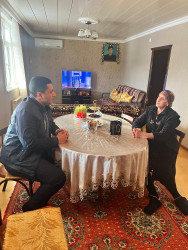 8 Mart - Beynəlxalq qadınlar günü münasibətilə təşkil olunmuş tədbirə səhhəti ilə bağlı gələ bilməyən şəhid ailələri yaşadıqları ünvanda ziyarət olunmuşlar